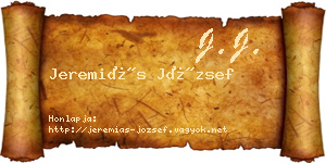 Jeremiás József névjegykártya