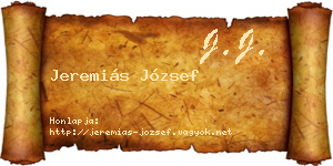 Jeremiás József névjegykártya