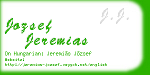 jozsef jeremias business card
